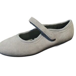 Lands' End Light Gray Girls' Mary Jane Size 1 W